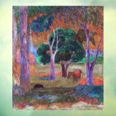 Paul Gauguin - Landschaft mit einem Schwein und ei Fensteraufkleber (Blatt 3)