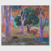Paul Gauguin - Landschaft mit einem Schwein und ei Geschenkpapier (Flach)