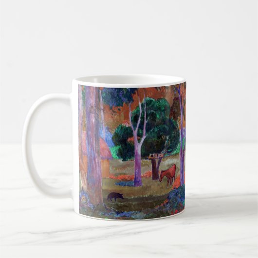 Paul Gauguin - Landschaft mit einem Schwein und ei Kaffeetasse (Links)