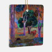 Paul Gauguin - Landschaft mit einem Schwein und ei Keramikornament (Rechts)
