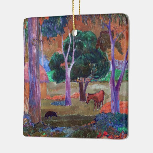 Paul Gauguin - Landschaft mit einem Schwein und ei Keramikornament (Links)