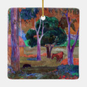 Paul Gauguin - Landschaft mit einem Schwein und ei Keramikornament (Rückseite)