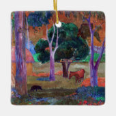 Paul Gauguin - Landschaft mit einem Schwein und ei Keramikornament (Vorderseite)
