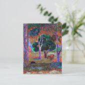 Paul Gauguin - Landschaft mit einem Schwein und ei Postkarte (Stehend Vorderseite)