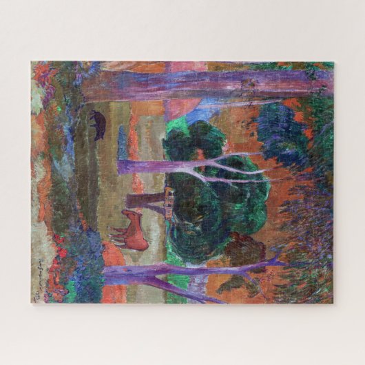 Paul Gauguin - Landschaft mit einem Schwein und ei Puzzle (Horizontal)