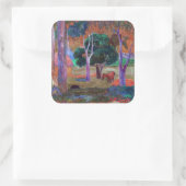 Paul Gauguin - Landschaft mit einem Schwein und ei Quadratischer Aufkleber (Tasche)
