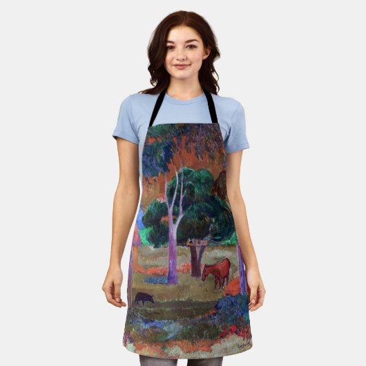 Paul Gauguin - Landschaft mit einem Schwein und ei Schürze (Getragen)