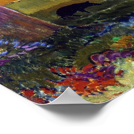 Paul Gauguin Landschaft mit einem Schwein und eine Poster (Ecke)