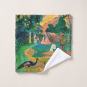 Paul Gauguin - Landschaft mit Peacocks / Matamoe Badhandtuch Set (Waschlappen)