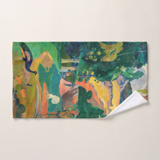 Paul Gauguin - Landschaft mit Peacocks / Matamoe Badhandtuch Set (Handtuch)