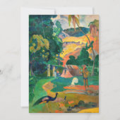Paul Gauguin - Landschaft mit Peacocks / Matamoe Dankeskarte (Vorderseite)