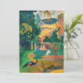 Paul Gauguin - Landschaft mit Peacocks / Matamoe Dankeskarte (Stehend Vorderseite)
