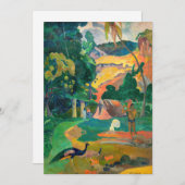 Paul Gauguin - Landschaft mit Peacocks / Matamoe Einladung (Vorne/Hinten)