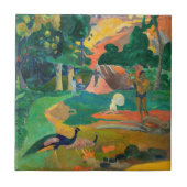 Paul Gauguin - Landschaft mit Peacocks / Matamoe Fliese (Vorderseite)