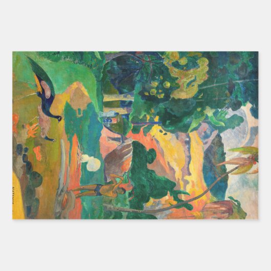 Paul Gauguin - Landschaft mit Peacocks / Matamoe Geschenkpapier Set (Vorderseite)