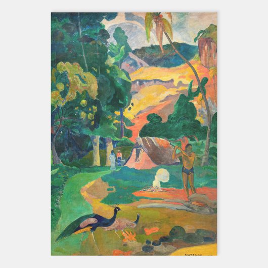 Paul Gauguin - Landschaft mit Peacocks / Matamoe Geschenkpapier Set