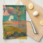 Paul Gauguin - Landschaft mit Peacocks / Matamoe Geschirrtuch (Viertel Falte)