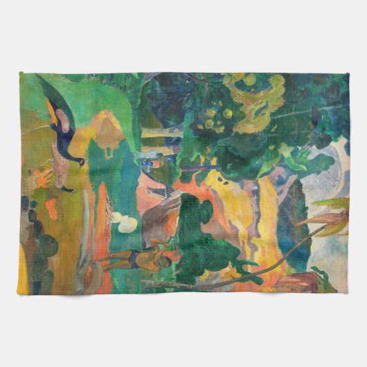 Paul Gauguin - Landschaft mit Peacocks / Matamoe Geschirrtuch (Horizontal)