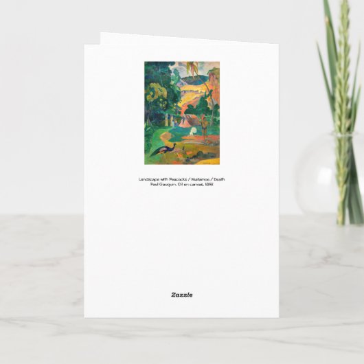 Paul Gauguin - Landschaft mit Peacocks / Matamoe Karte (Rückseite)