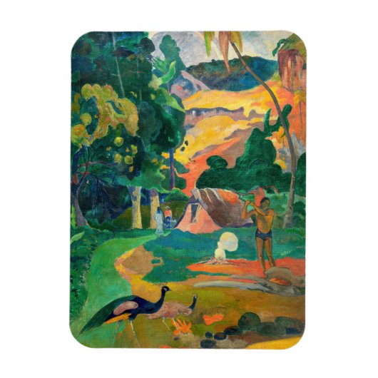 Paul Gauguin - Landschaft mit Peacocks / Matamoe Magnet (Vertikal)