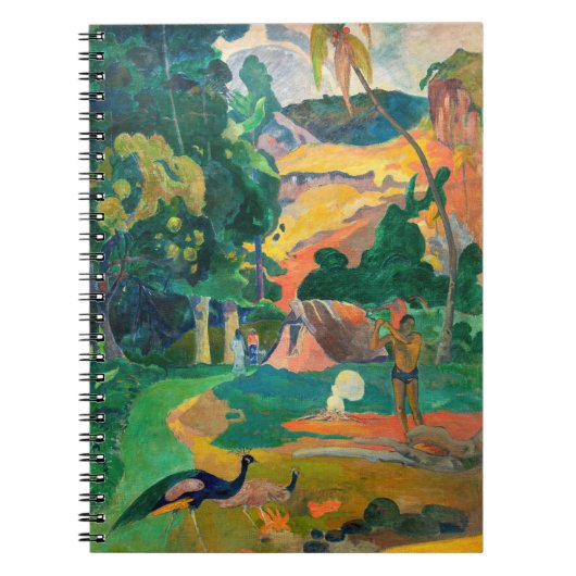 Paul Gauguin - Landschaft mit Peacocks / Matamoe Notizblock (Vorderseite)