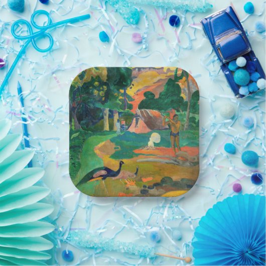 Paul Gauguin - Landschaft mit Peacocks / Matamoe Pappteller (Party)