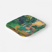 Paul Gauguin - Landschaft mit Peacocks / Matamoe Pappteller (Gewinkelt)