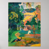 Paul Gauguin - Landschaft mit Peacocks / Matamoe Poster (Vorne)