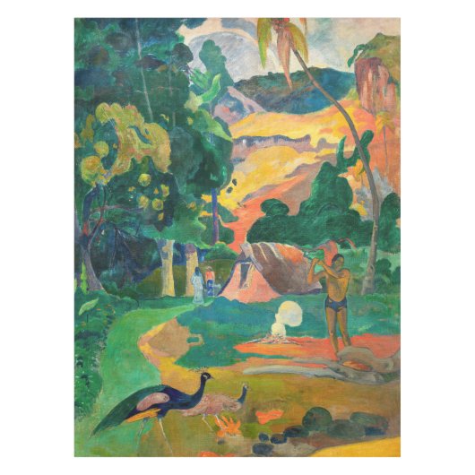 Paul Gauguin - Landschaft mit Peacocks / Matamoe Tischdecke (Vorderseite)