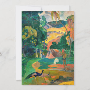 Paul Gauguin - Landschaft mit Pfauen / Matamoe Einladung