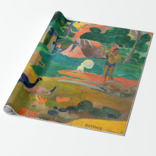 Paul Gauguin - Landschaft mit Pfauen / Matamoe Geschenkpapier