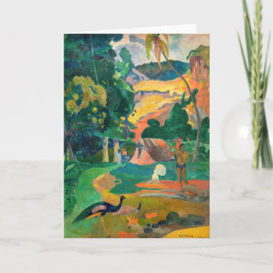 Paul Gauguin - Landschaft mit Pfauen / Matamoe Karte