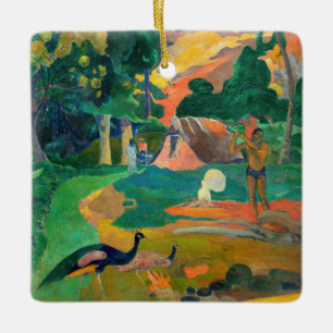 Paul Gauguin - Landschaft mit Pfauen / Matamoe Keramikornament
