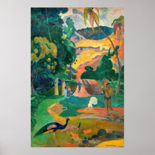 Paul Gauguin - Landschaft mit Pfauen / Matamoe Poster