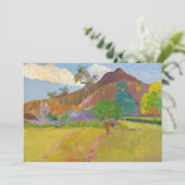 Paul Gauguin - Landschaft von Tahitien Dankeskarte (Stehend Vorderseite)