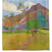 Paul Gauguin - Landschaft von Tahitien Duschvorhang (Vorderseite)