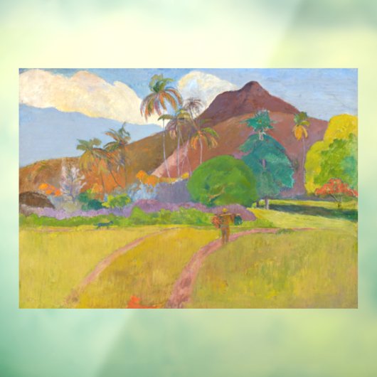 Paul Gauguin - Landschaft von Tahitien Fensteraufkleber (Blatt 3)