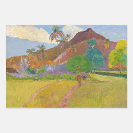 Paul Gauguin - Landschaft von Tahitien Geschenkpapier Set (Vorderseite 2)