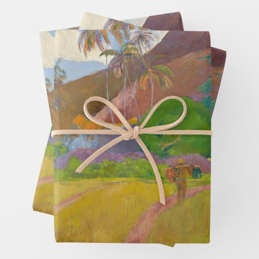 Paul Gauguin - Landschaft von Tahitien Geschenkpapier Set (Beispiel)