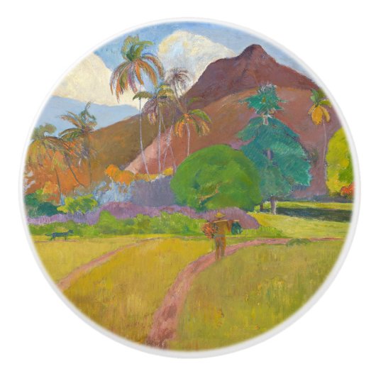 Paul Gauguin - Landschaft von Tahitien Keramikknauf (Vorderseite)