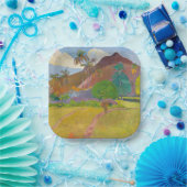 Paul Gauguin - Landschaft von Tahitien Pappteller (Party)