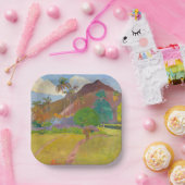 Paul Gauguin - Landschaft von Tahitien Pappteller (Party)