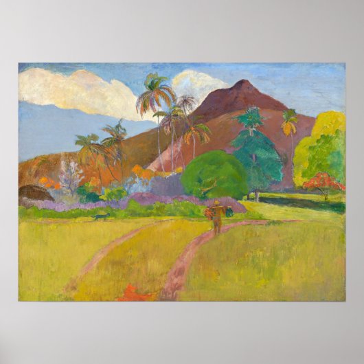Paul Gauguin - Landschaft von Tahitien Poster (Vorne)
