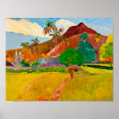 Paul Gauguin - Landschaft von Tahitien Poster (Vorne)