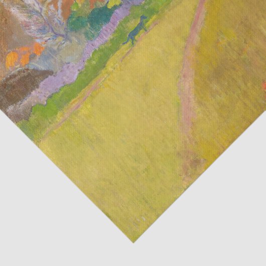 Paul Gauguin - Landschaft von Tahitien Seidenpapier (Detail)