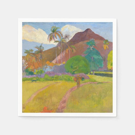 Paul Gauguin - Landschaft von Tahitien Serviette (Vorderseite)