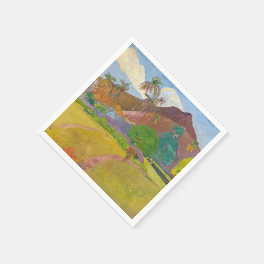 Paul Gauguin - Landschaft von Tahitien Serviette (Ecke)