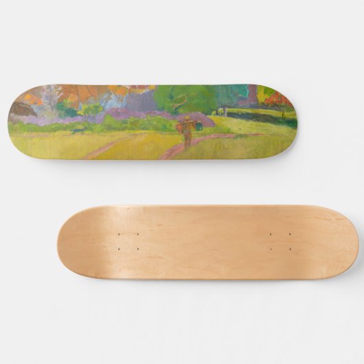 Paul Gauguin - Landschaft von Tahitien Skateboard (Horizontal)