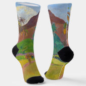 Paul Gauguin - Landschaft von Tahitien Socken (Gewinkelt)
