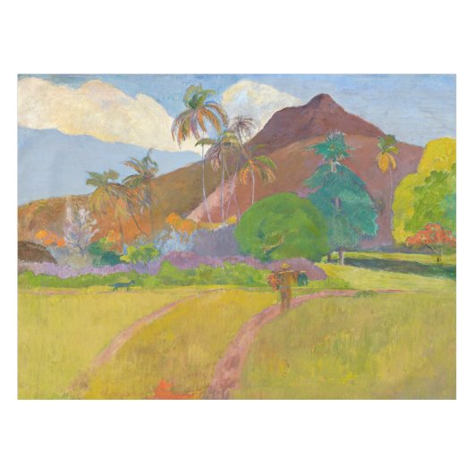 Paul Gauguin - Landschaft von Tahitien Tischdecke (Vorderseite (Horizontal))